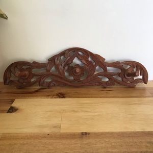 Carved Wooden Peg Rail
